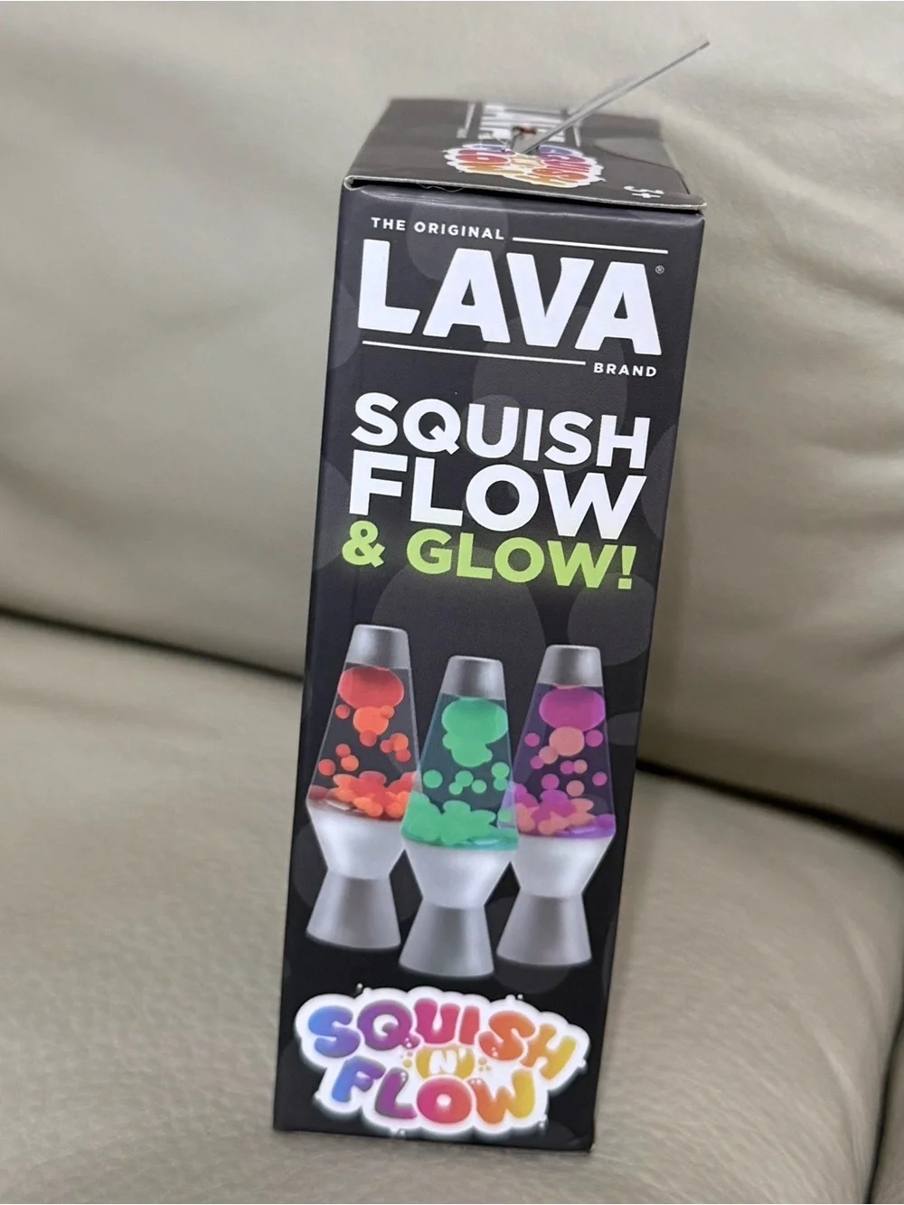 Schylling Lava Squish N Flow Squishy NeeDoh Glow In The Dark Purple Lava Lamp